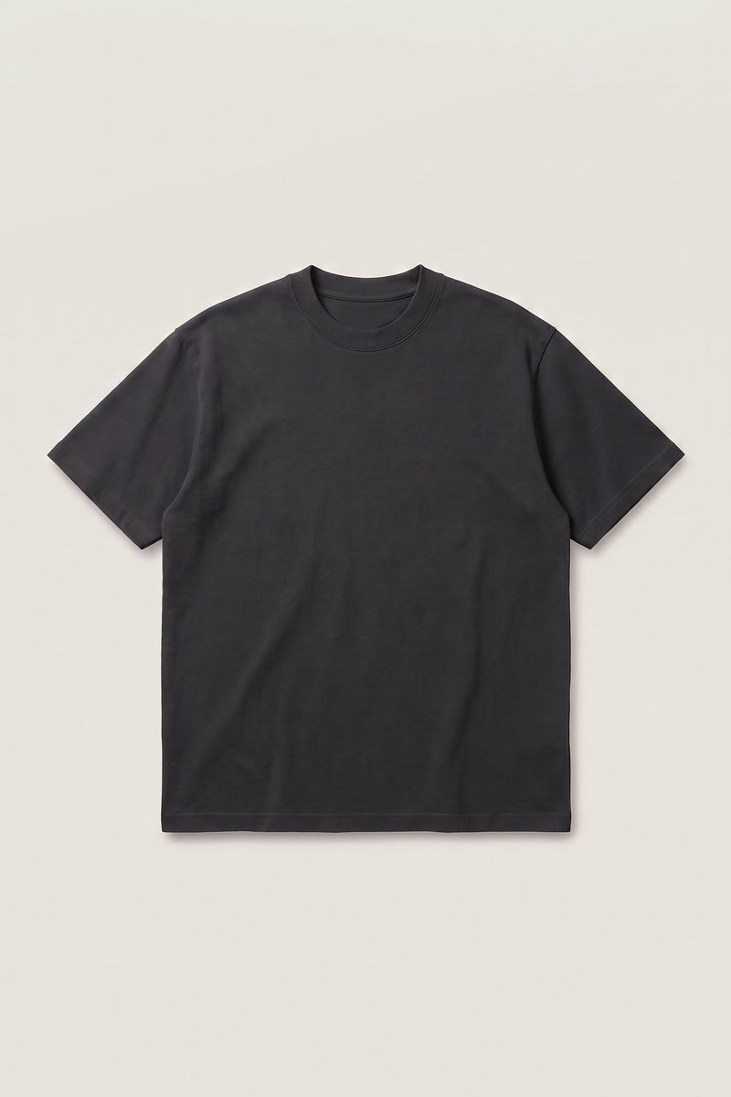 Harald t-shirt i mörkgrå — liggande produktbild